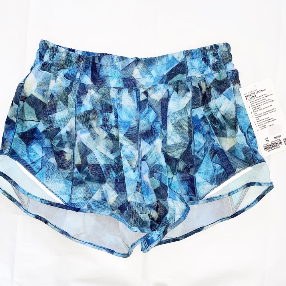 Lululemon hotty hot 4” lr blue glow run ctsw